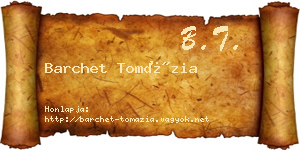 Barchet Tomázia névjegykártya